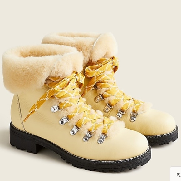 J. Crew Shoes - J Crew Nordic boots in leather Soft Yellow BD332 11 NEW!